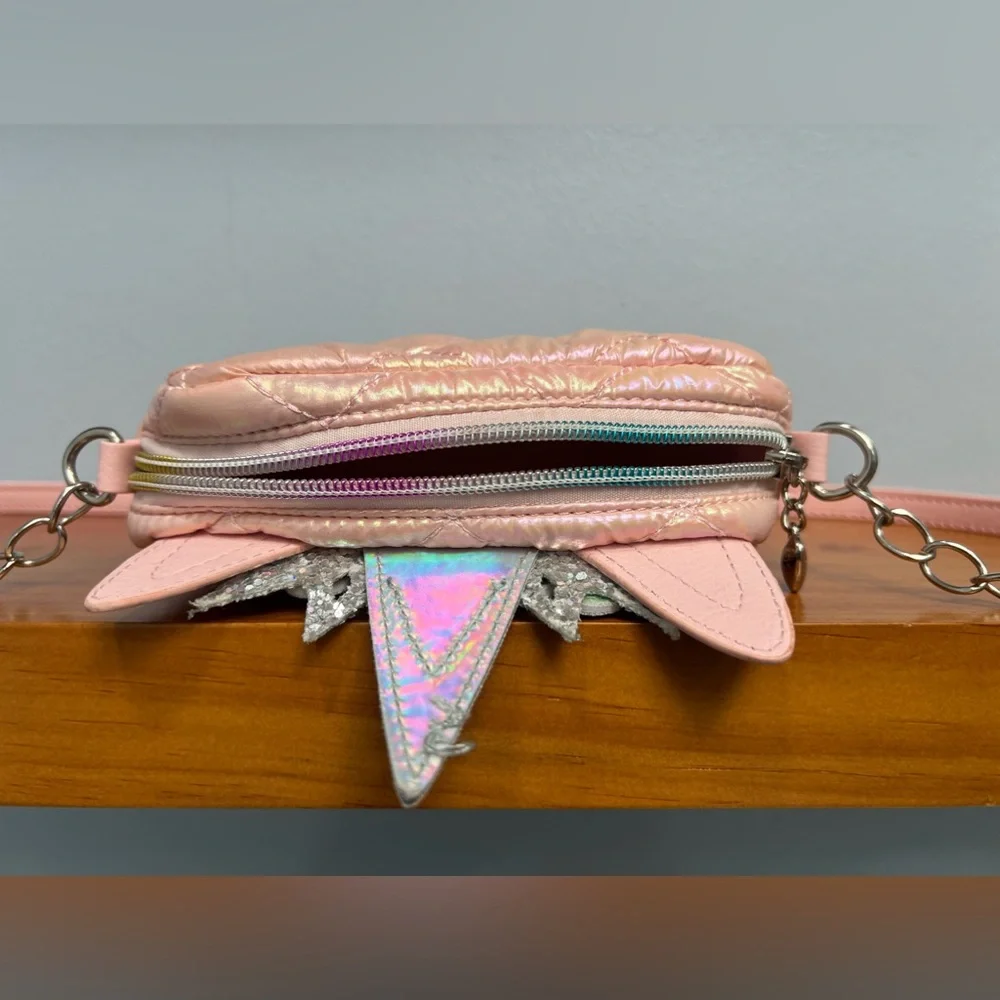 MISS GWENS OMG ACCESSORIES Small Pink Iridescent Unicorn Crossbody Purse Used